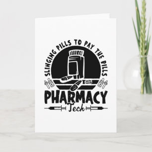 Slingor Pills Pharmacist Pharmacy Technician Gift Kort