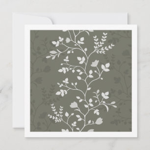 Slingrande blommor Minimalistisk botanisk kort
