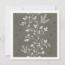 Slingrande blomster minimalistisk oliv botanisk ko