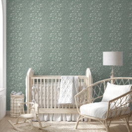 Slingrande Floras Förfinade Ljusgröna Blommotiv