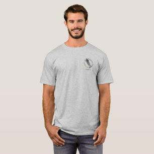 Slingrig trappalantgårdlogotyp med hand t-shirt