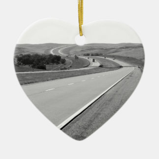 Slingrig väg julgransprydnad keramik