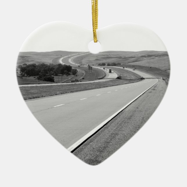 Slingrig väg julgransprydnad keramik (Framsidan)