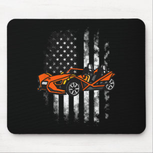 Slingshot Car American USA flagga 4:e juli Musmatta