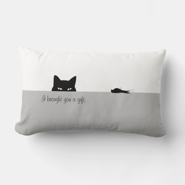 Slinkig katt jag har tagit med en present lumbarkudde (Framsida)