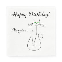 Slinky Black Cat Anpassningsbar Text Grönt Ögon