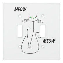 Slinky Black Cat Meow Meow Anpassningsbar Text Grö