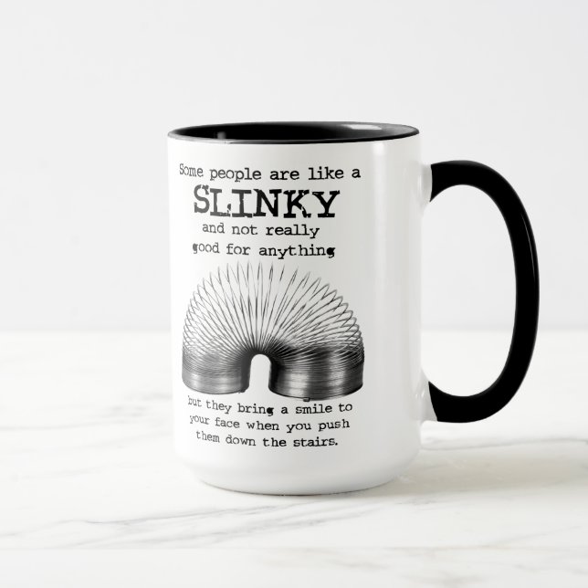 Slinky Människor Rolig Mugg Humor (Höger)