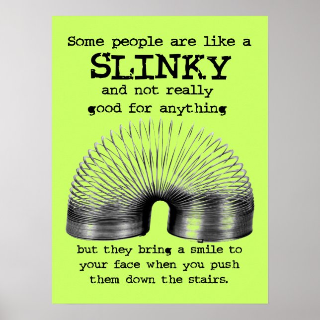 Slinky Människor Rolig Tryckt Affisch Humor (Framsidan)