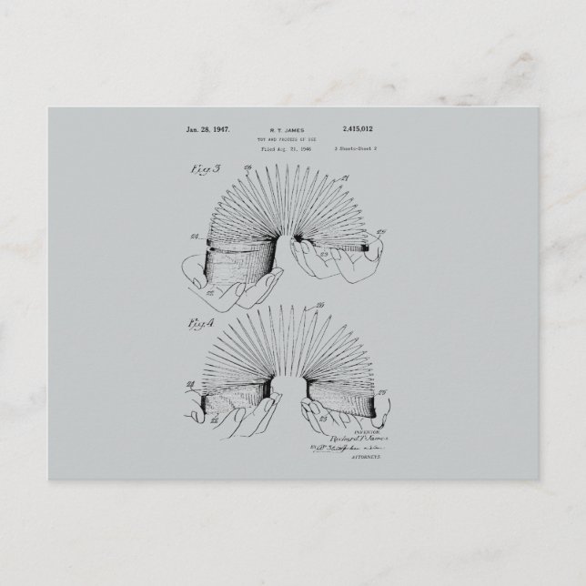 Slinky Patent Vykort (Framsida)