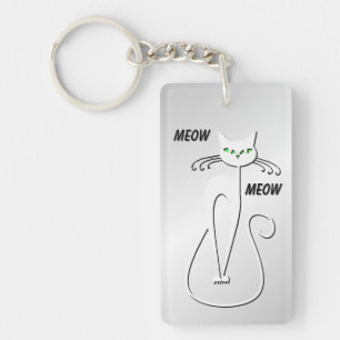 Slinky svart katt Mjaumjau gröna ögon på silver