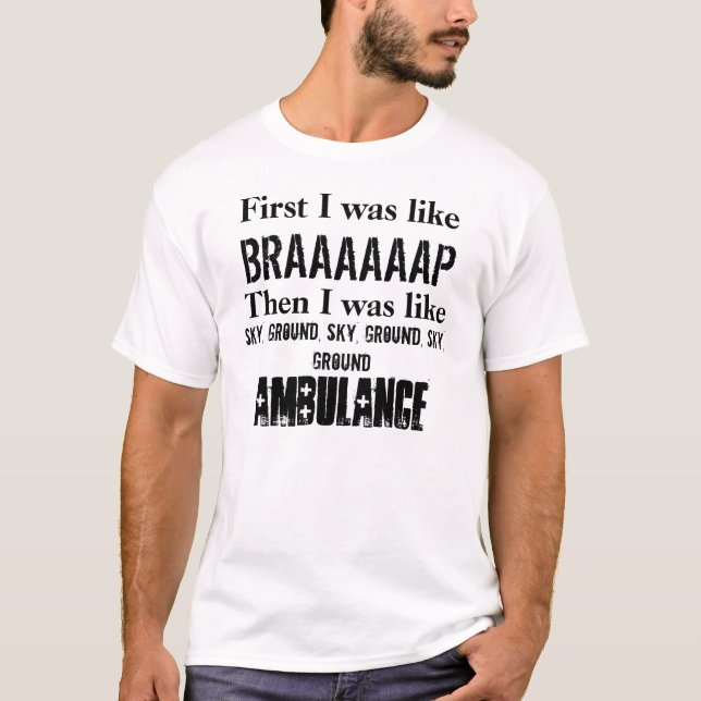 Slipad ambulans för himmel tee (Framsida)