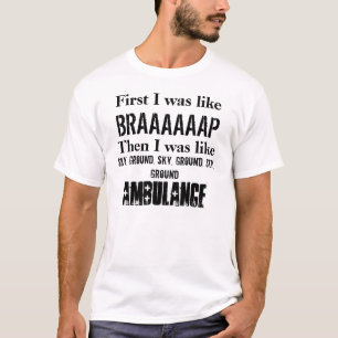 Slipad ambulans för himmel tee shirt