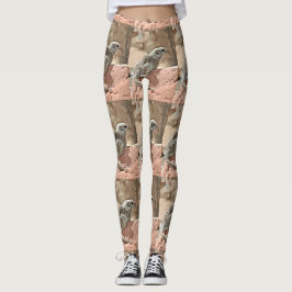 Slipad ekorre i tecknadkvinna Leggings. Leggings