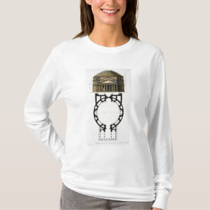 Slipat planera och facaden av pantheonen, Rome, T Shirt
