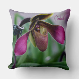 Slipper Orchid Makro Kudde