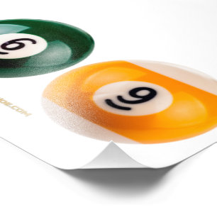 SlipperyJoe 69 bassäng bord 2 miljarder bollar Fototryck