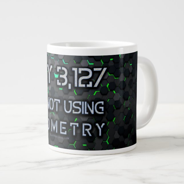 SlipperyJoe använder inte geometriförreglande hexa Jumbo Mugg (Framsida höger)