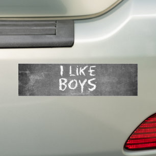 SlipperyJoe är jag gillar Boys-smutsiga Chalkboard Bildekal