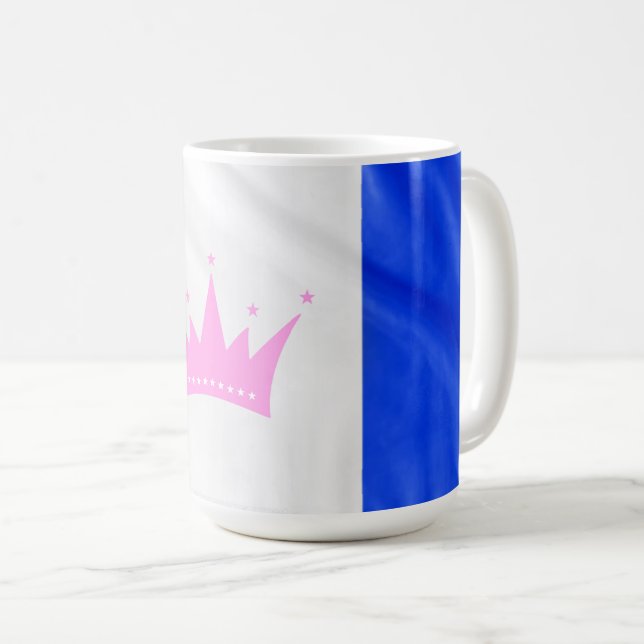SlipperyJoe dra dragorg Pride flagga lila vit blå  Kaffemugg (Framsida höger)