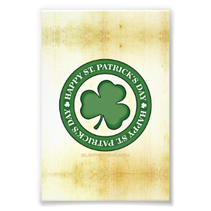 SlipperyJoe firar Saint patrick's day Iris Fototryck