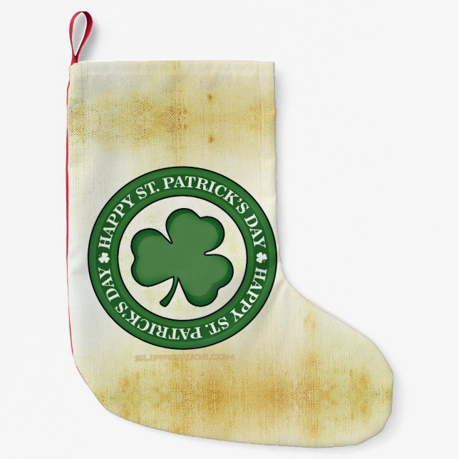 SlipperyJoe firar Saint patrick's day Iris Liten Julstrumpa (Framsidan)