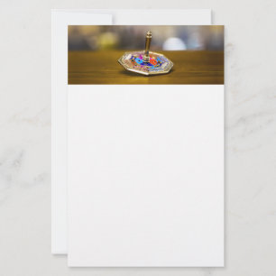 SlipperyJoe Hanukkah-dreidel present åttakantad ba Brevpapper