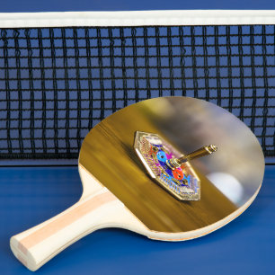 SlipperyJoe Hanukkah-snurrande gåva åttakantig bas Pingisracket
