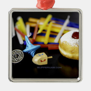 SlipperyJoe Hanukkah symbolisk stilleben högtid e Julgransprydnad Metall