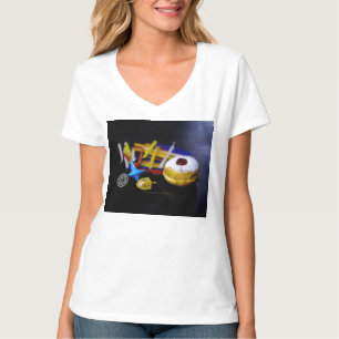 SlipperyJoe Hanukkah symbolisk stilleben högtid e T Shirt