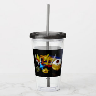 SlipperyJoe Hanukkah symbolisk stilleben högtid e Take Away Mugg