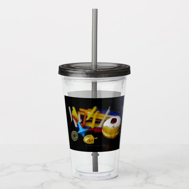 SlipperyJoe Hanukkah symbolisk stilleben högtid e Take Away Mugg (Framsida)