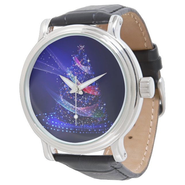 SlipperyJoe julgran digital genomskinlig röd Armbandsur (Vinklad)