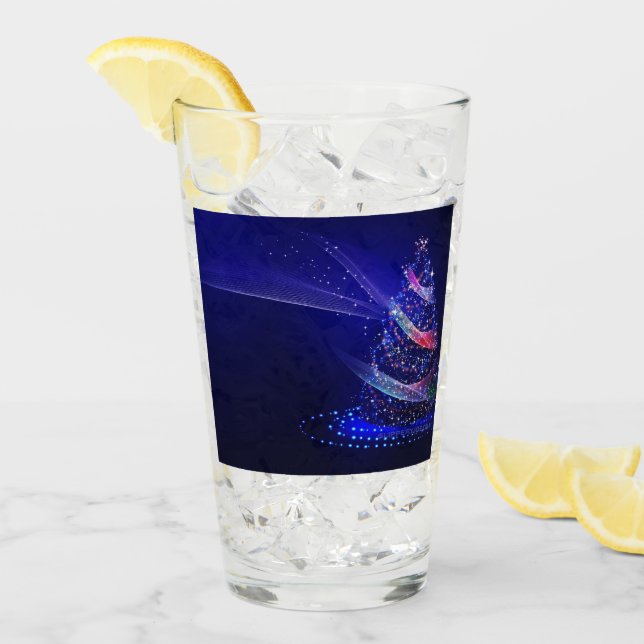 SlipperyJoe julgran digital genomskinlig röd Glaskopp (Framsida Ice)