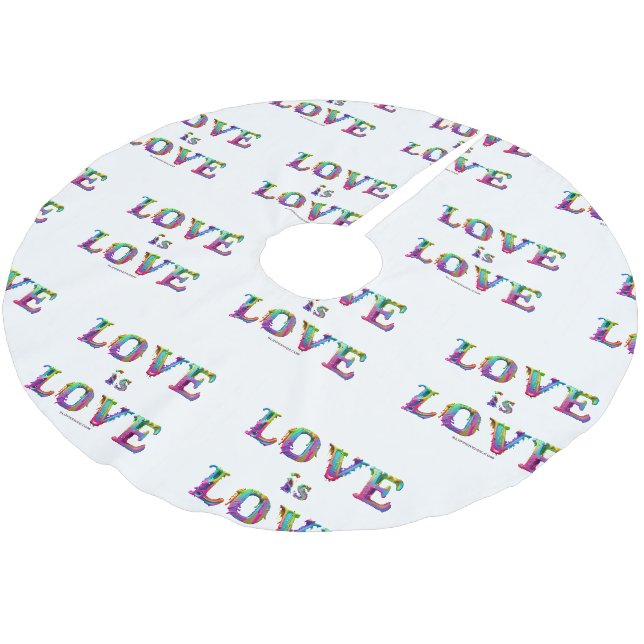 SlipperyJoe kärlek är kärlek droppande smältande d Julgransmatta Borstad Polyester (Vinklad)