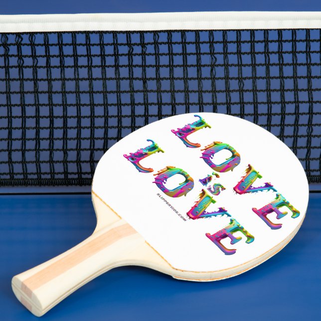 SlipperyJoe kärlek är kärlek droppande smältande d Pingisracket (Insitu)