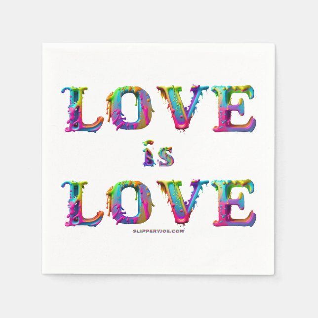 SlipperyJoe kärlek är kärlek som smälter dynamisk Pappersservett (Framsidan)