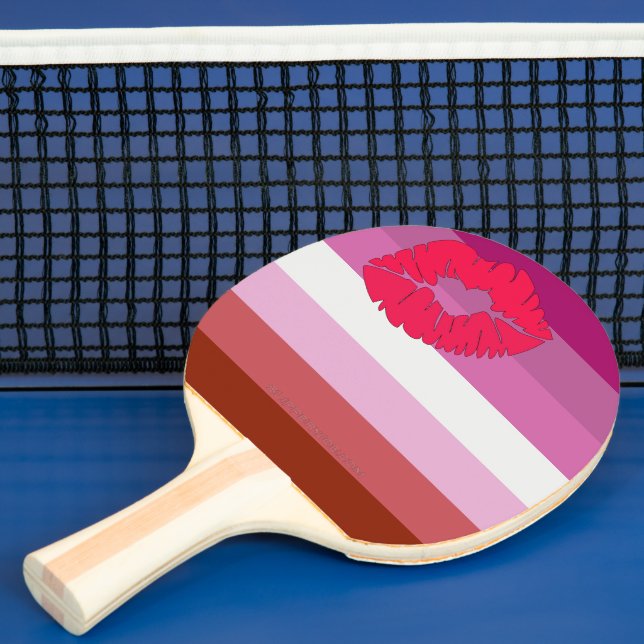 SlipperyJoe läppstift lesbisk stolthet flagga femi Pingisracket (Insitu)