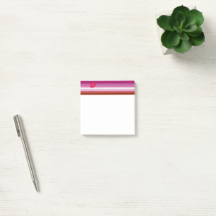 SlipperyJoe läppstift lesbisk stolthet flagga femi Post-it Block