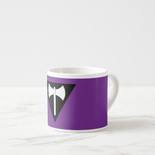 SlipperyJoe lesbisk stolthetsflagga kraftfull gay Espressomugg
