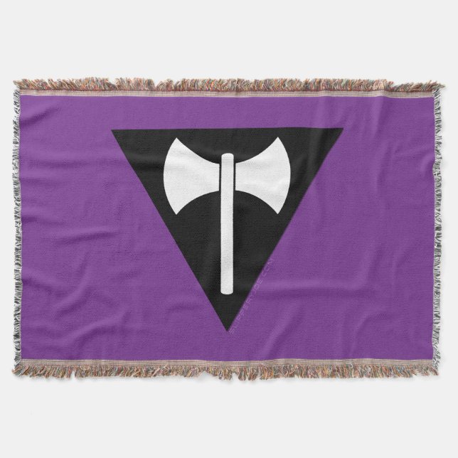 SlipperyJoe lesbisk stolthetsflagga kraftfull gay  Filt (Framsidan)