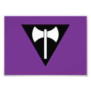 SlipperyJoe lesbisk stolthetsflagga kraftfull gay Fototryck