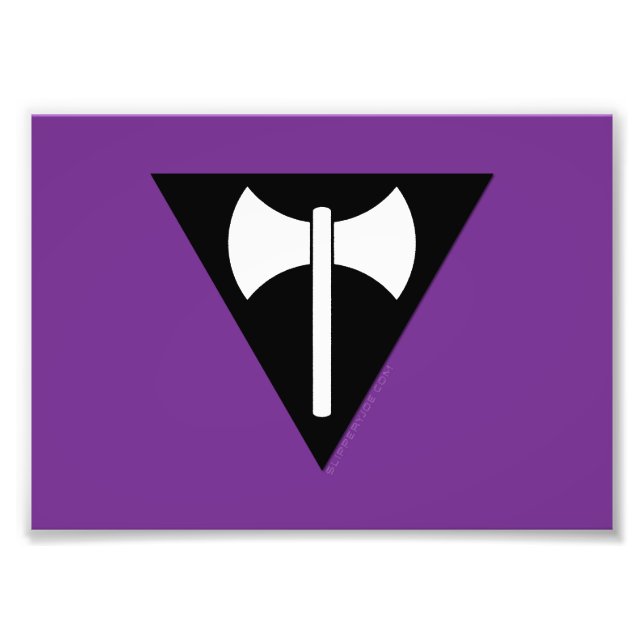 SlipperyJoe lesbisk stolthetsflagga kraftfull gay  Fototryck (Framsidan)