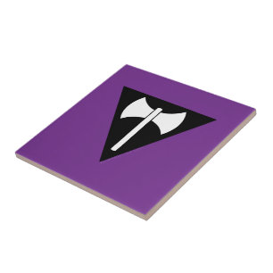 SlipperyJoe lesbisk stolthetsflagga kraftfull gay  Kakelplatta