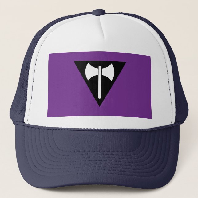 SlipperyJoe lesbisk stolthetsflagga kraftfull gay  Keps (Framsida)
