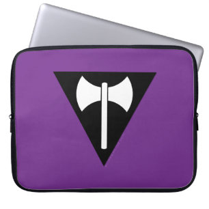 SlipperyJoe lesbisk stolthetsflagga kraftfull gay Laptop Fodral