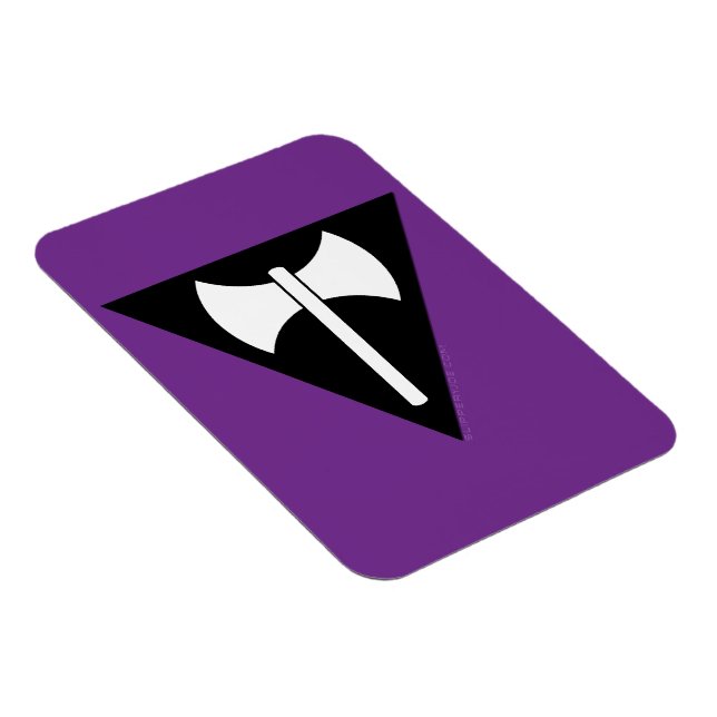 SlipperyJoe lesbisk stolthetsflagga kraftfull gay  Magnet (Högersidan)
