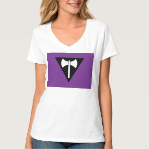 SlipperyJoe lesbisk stolthetsflagga kraftfull gay T Shirt