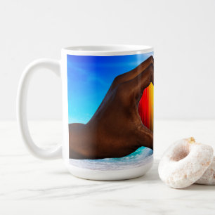 SlipperyJoe levande regnbågsgradient hjärta interr Kaffemugg