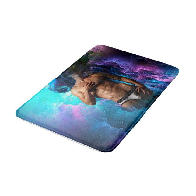 SlipperyJoe muskulär man underkläder skole vibrant Badrumsmatta (Vinklad)